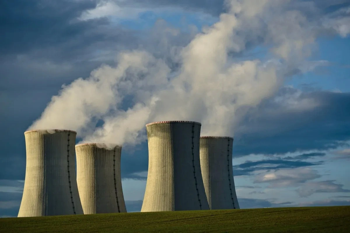 Cooling towers of a nuclear power plant